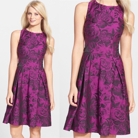🎆 Betsey Johnson, Floral Fireworks Jacquard Dress